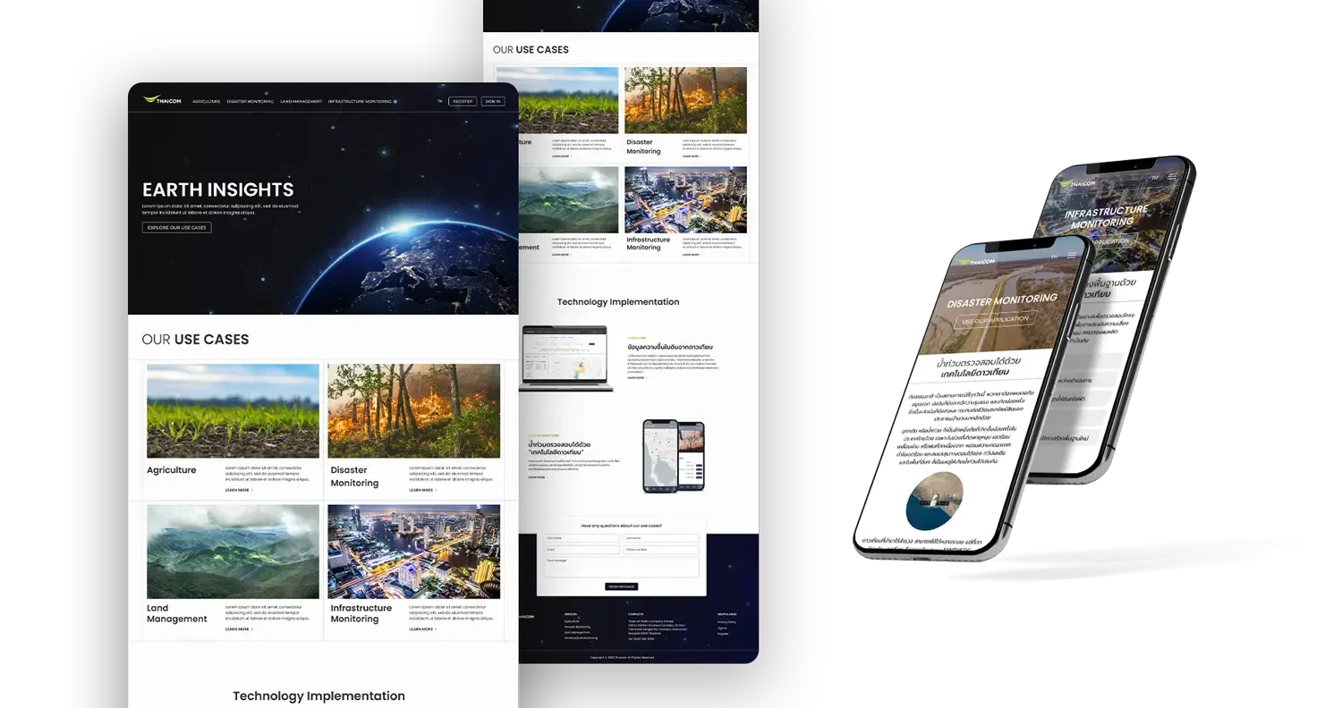 Corporate website design mockup